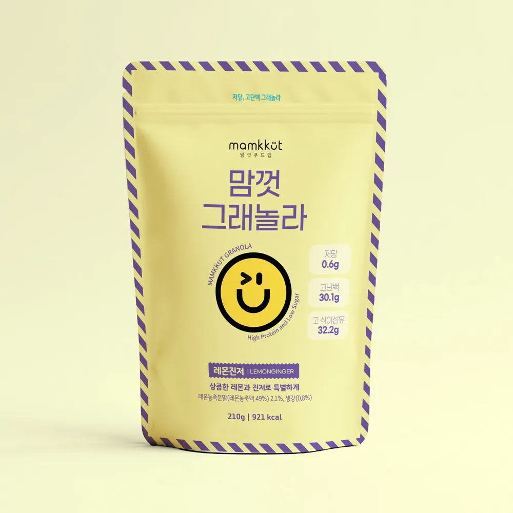 [맘껏푸드랩][릴스] 맘껏푸드랩 저당 레몬진저 그래놀라 210g