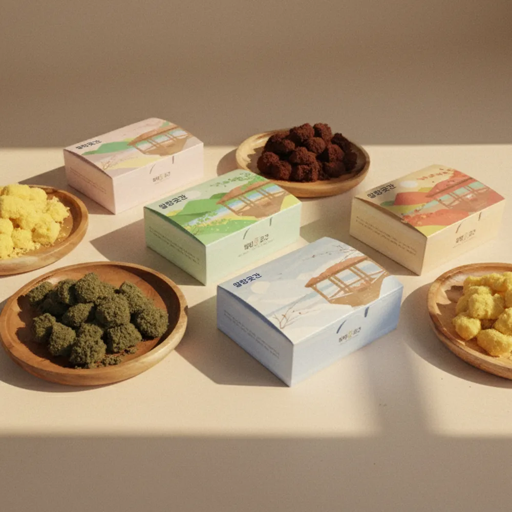 [구매평][말랑곳간] 강릉 초코 + 카스테라 인절미 (총 2BOX)