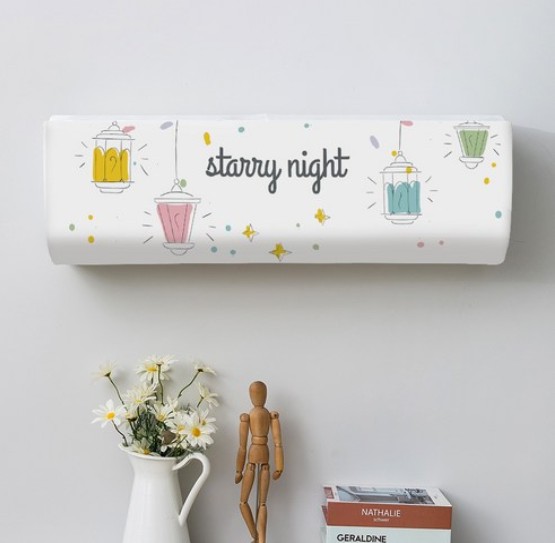 [몽키아트] 스판 벽걸이 에어컨커버 이미지