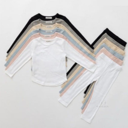 [일상다많사] 에띠 골지 쭉티 레깅스 상하복 세트 6컬러 이미지