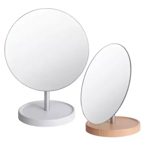 [구매평][거울나라] 미로라인 노프레임 트레이 원형 탁상거울 이미지