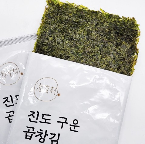 [나이스푸드] 두번구운 곱창김 5매 10봉지 해우촌 진도 전장김 곱창돌김