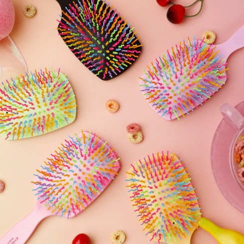 [아이캔디브러쉬 공식몰.] 레인보우 볼륨 S 패들 헤어브러쉬 