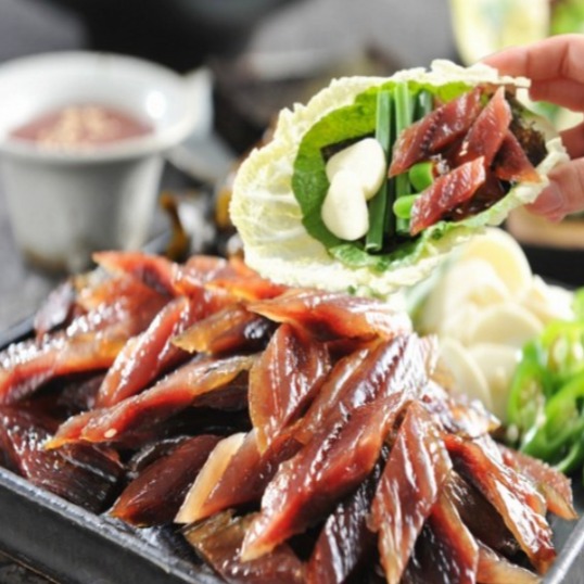 [옥여사몰] 옥여사 포항 구룡포 특싸이즈 과메기 해초 야채세트 완전손질