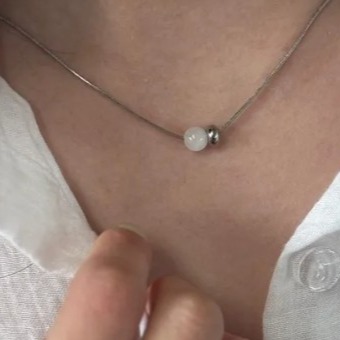 [데이큐] 원석 스틸 목걸이