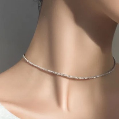 [제타슈] 실버 초커 목걸이