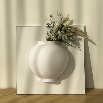 [담결]  달항아리 인테리어 그림  