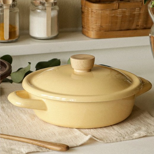 [루켄루시] 빈티지 법랑 전골냄비