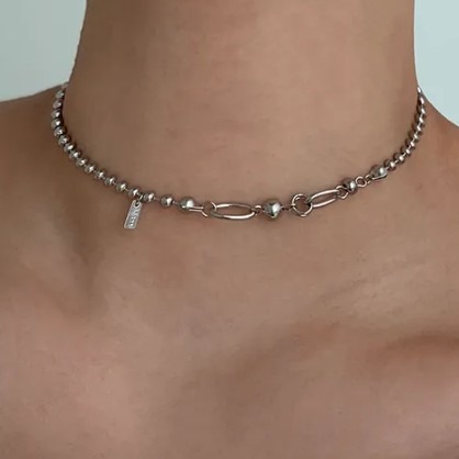 [미흐] 써지컬스틸 초커 목걸이