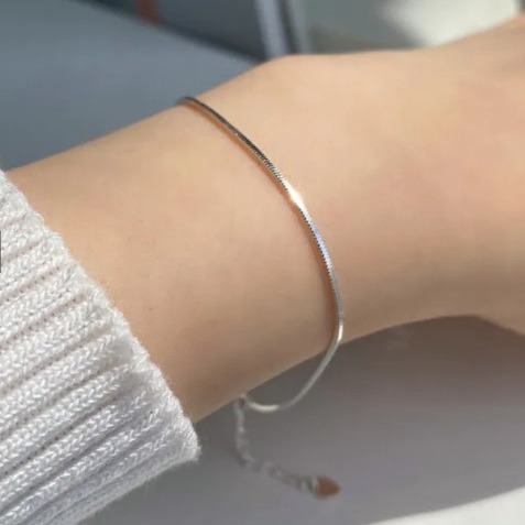 [언그레이] 스네이크 뱀줄 실크 팔찌