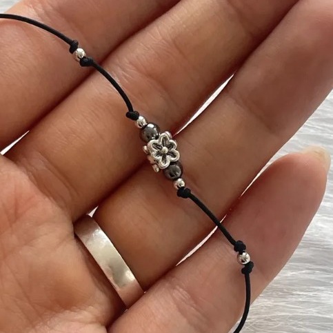 [낭월] 플라워 매듭 목걸이