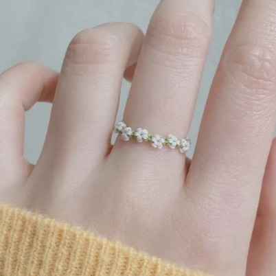 [다소니] 꽃 매듭 반지