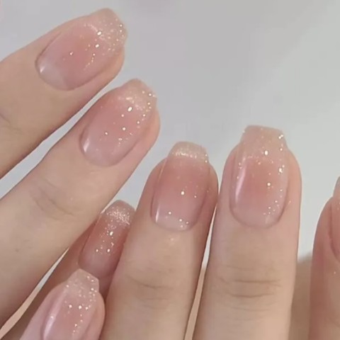 [씨씨네일] 핑크 글리터 네일팁