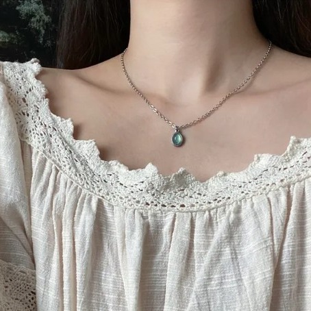 [우지개] 써지컬 스틸 목걸이