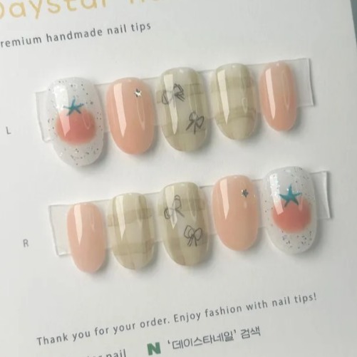 [데이스타네일] 귤체크네일