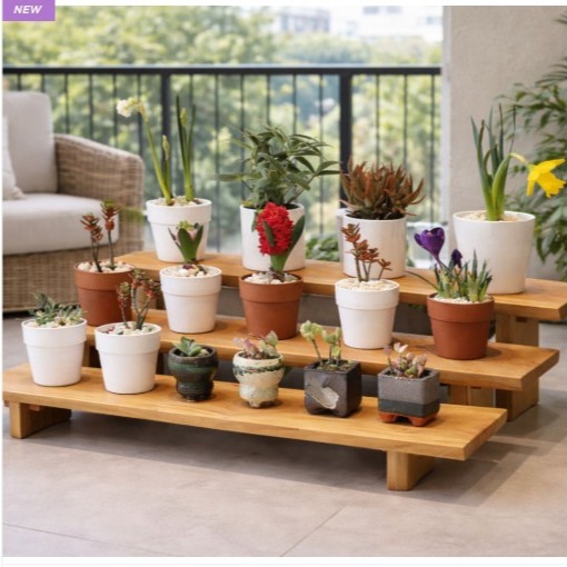 [더앤준] 원목화분선반