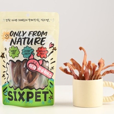 [식스펫: SIXPET] 강아지 수제 간식 돼지귀슬라이스