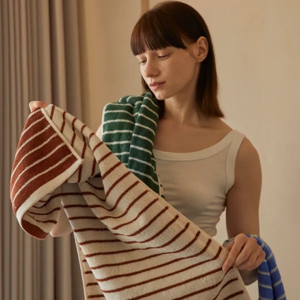 [무드릭스] 릭스 양면 스트라이프 타월 5P세트