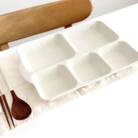 [해무리] 5구 도자기식판