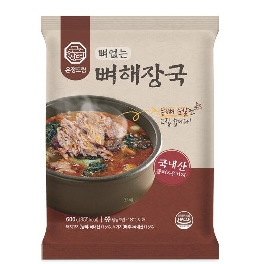 [맛들식품] 온정드림 뼈없는 뼈해장국 