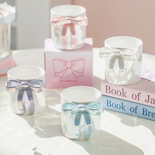 [탤리마켓] 리본 세라믹 머그컵 