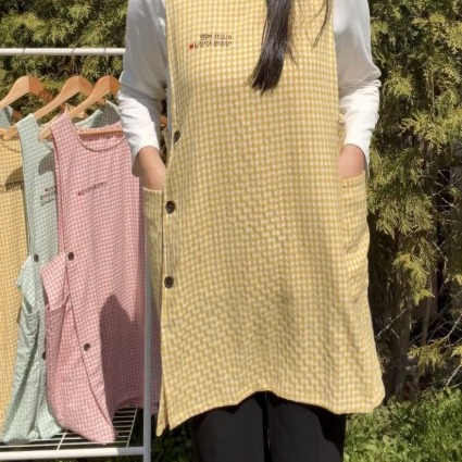 [찐찐자수] 어린이집 선생님 자수 앞치마