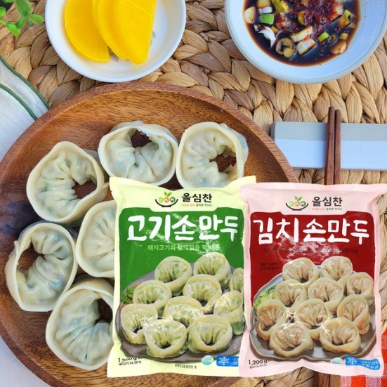 [주식회사 올찬드림] 고기손만두+김치손만두 세트