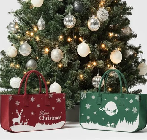 [바른생활주식회사] 비두잇 크리스마스 에디션 부직포 가방 이미지