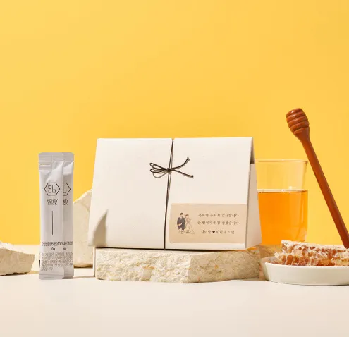 [미담기프트] 꿀스틱 삼각타입