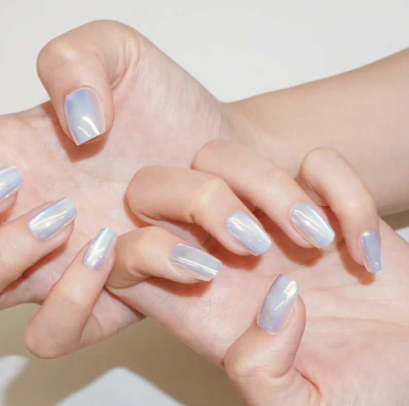 [구매평][핑거힐] 미러+글로우 네일팁