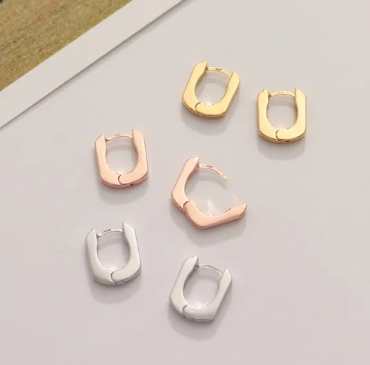 [일마주얼리] 라운드 스퀘어 링 귀걸이