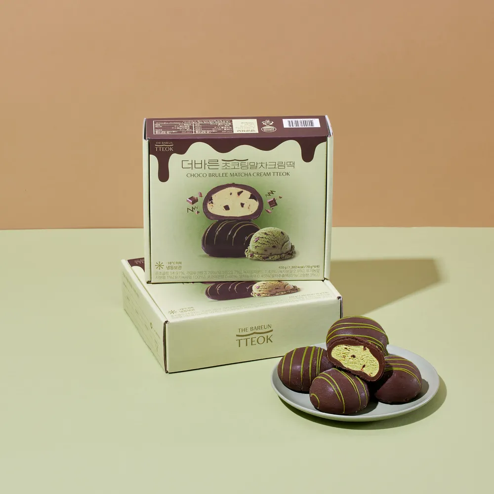 [구매평][더바른떡] 초코팅 말차크림떡
