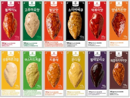 [구매평][다온햄] 닭가슴살 12종
